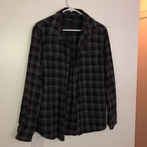 Matix black and blue flannel